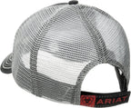 Ariat Sombrero de malla para hombres negro rojo gris