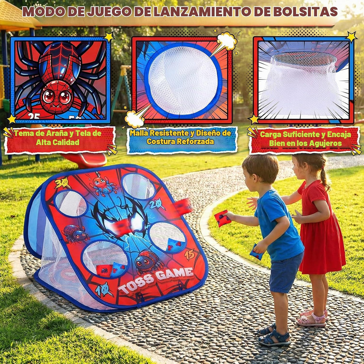 Juego de lanzamiento de puf para niños – Tablero Cornhole juguetes...