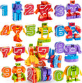 JOYIN 10 piezas de robots de números, robots numéricos, juguetes de...