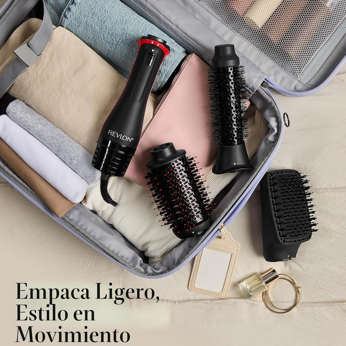 REVLON Cepillo secador multiestilo 3 en 1 con 3 accesorios | Volumi...