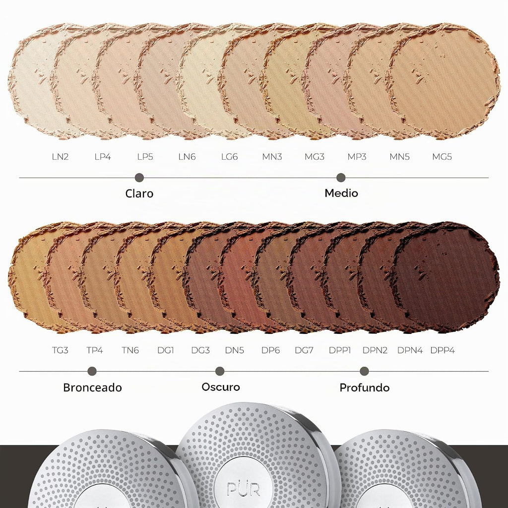 Base de maquillaje mineral prensada 4 en 1 PÜR con SPF 15