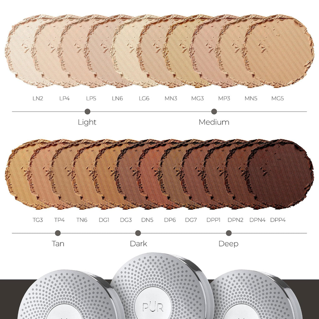 Base de maquillaje mineral prensada 4 en 1 PÜR con SPF 15