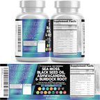 Clean Nutraceuticals Musgo Marino Aceite de Semilla Negra Ashwagand...