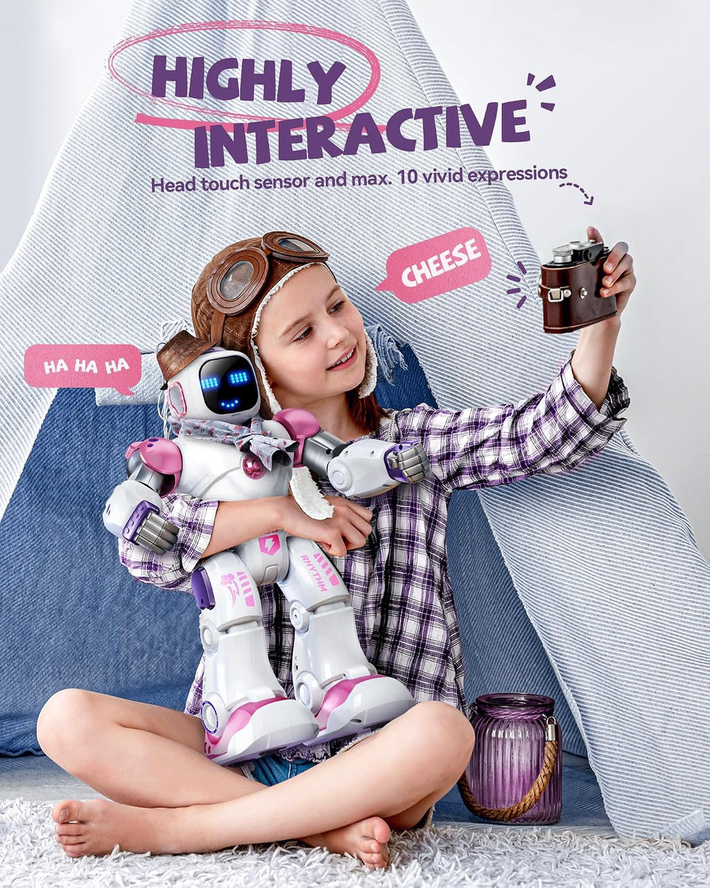 Ruko 1088 - Robot inteligente de juguete para niños, gran robot RC...