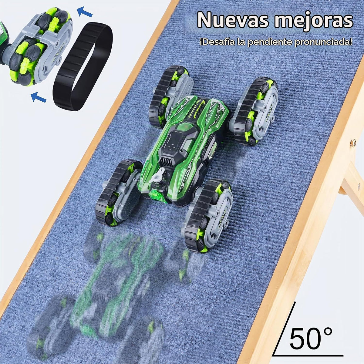 NEXBOX Juguetes de coche de control remoto 8WD para niños, camión d...
