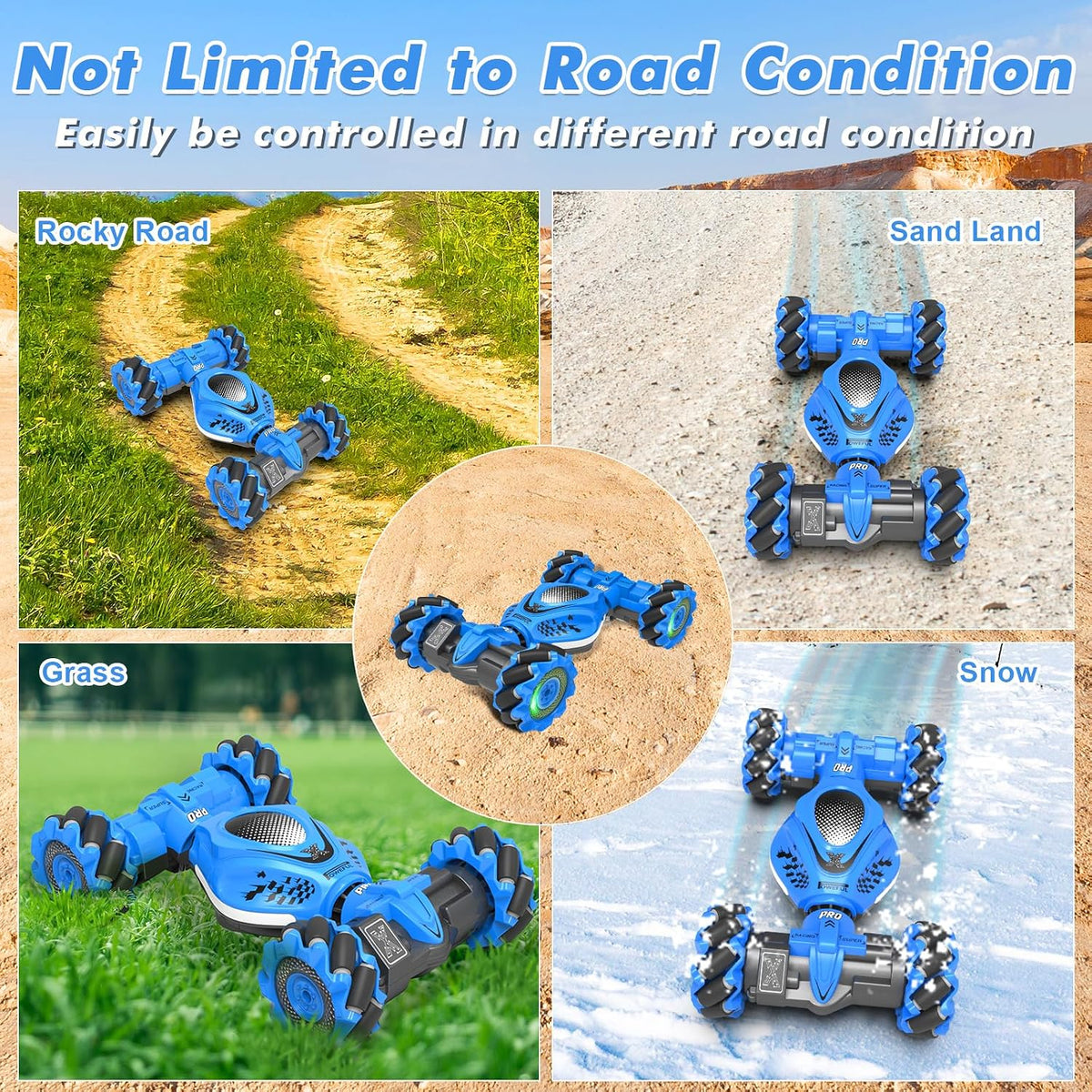 Fosgoit Auto RC con detección de gestos de acrobacias, juguetes par...