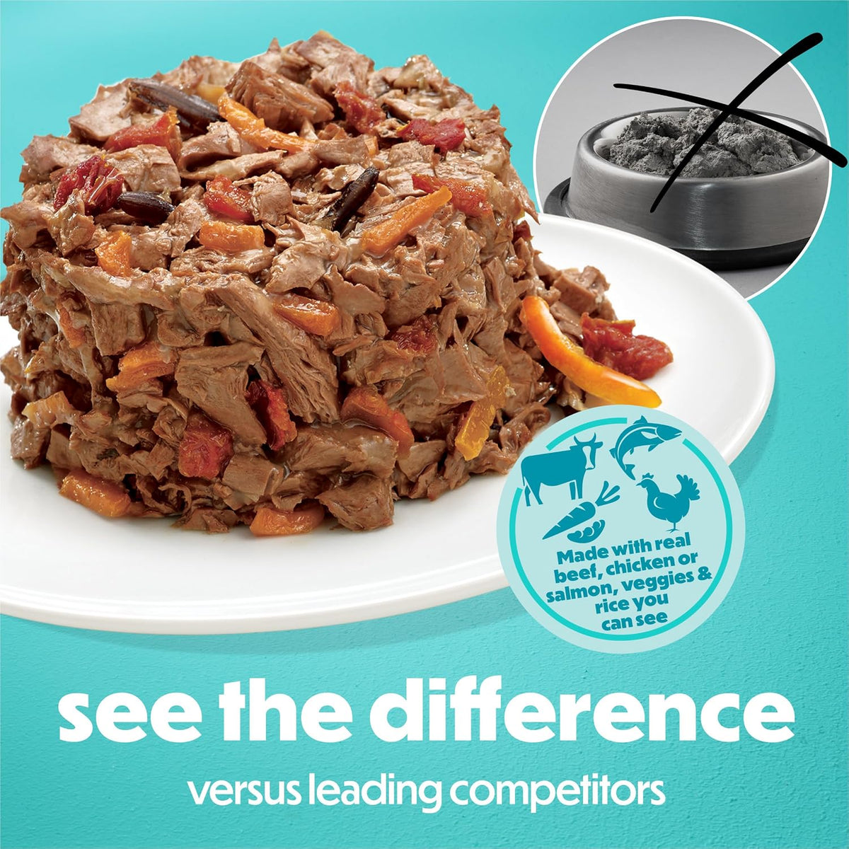 Purina Beneful IncrediBites - Alimento húmedo para perros de raza p...