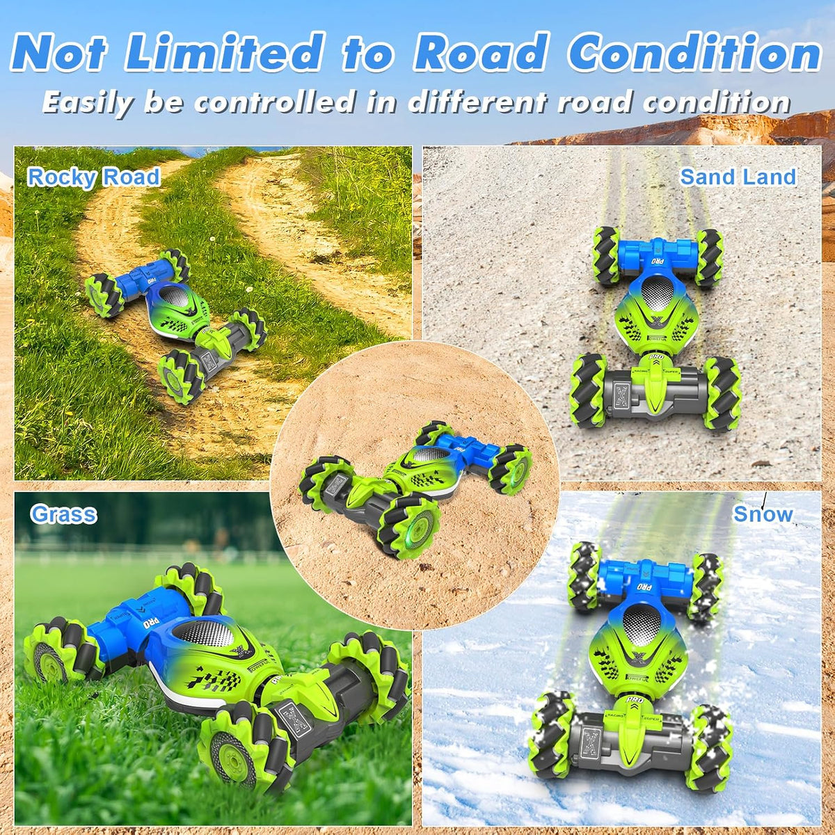 Fosgoit Gesture Sensing RC Stunt Car, auto de control remoto para n...