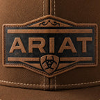 Ariat Sombrero de malla para hombres negro rojo gris