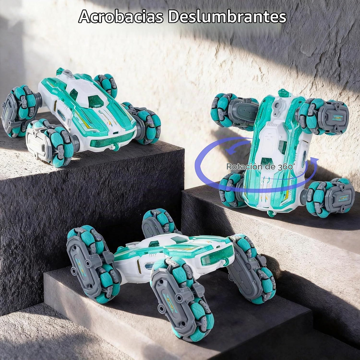 NEXBOX Juguetes de coche de control remoto 8WD para niños, camión d...