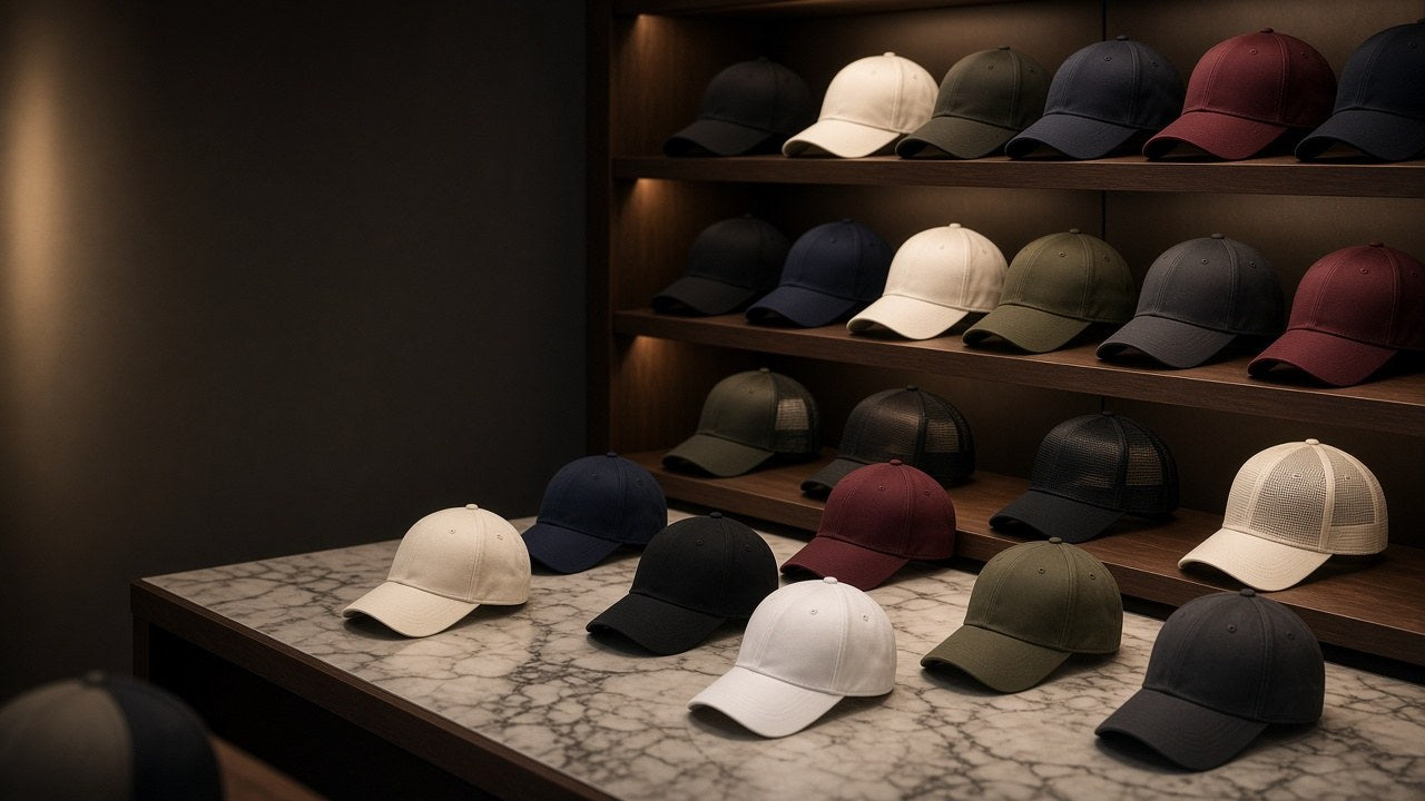 Colección de gorras de distintas marcas y estilos